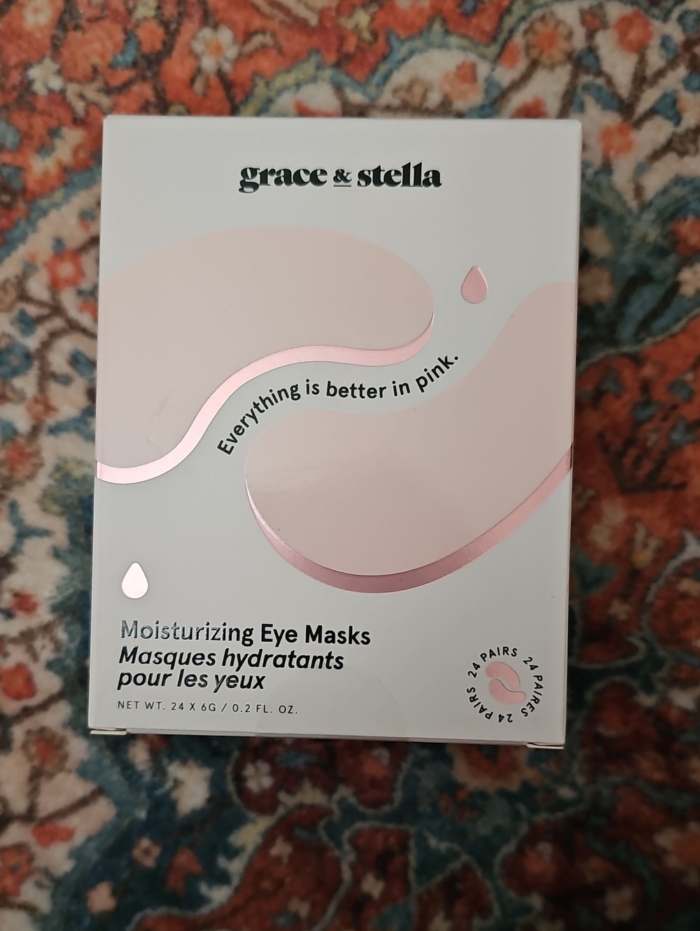 grace & stella Pink Moisturizing Eye Mask (24 Pairs)❗️❕️